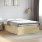 vidaXL Bettgestell Sonoma-Eiche 135x190 cm Holzwerkstoff vidaXL Bettgestell Sonoma-Eiche 135x190 cm Holzwerkstoff