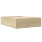 vidaXL Bettgestell Sonoma-Eiche 135x190 cm Holzwerkstoff vidaXL Bettgestell Sonoma-Eiche 135x190 cm Holzwerkstoff