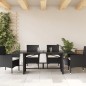 vidaXL Gartentisch mit Glasplatte Schwarz 190x80x75 cm Poly Rattan vidaXL Gartentisch mit Glasplatte Schwarz 190x80x75 cm Poly Rattan