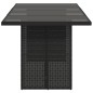 vidaXL Gartentisch mit Glasplatte Schwarz 190x80x75 cm Poly Rattan vidaXL Gartentisch mit Glasplatte Schwarz 190x80x75 cm Poly Rattan