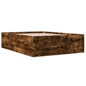 vidaXL Bettgestell Räuchereiche 140x200 cm Holzwerkstoff