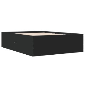 vidaXL Bettgestell Schwarz 120x200 cm Holzwerkstoff