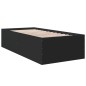 vidaXL Bettgestell Schwarz 90x190 cm Holzwerkstoff