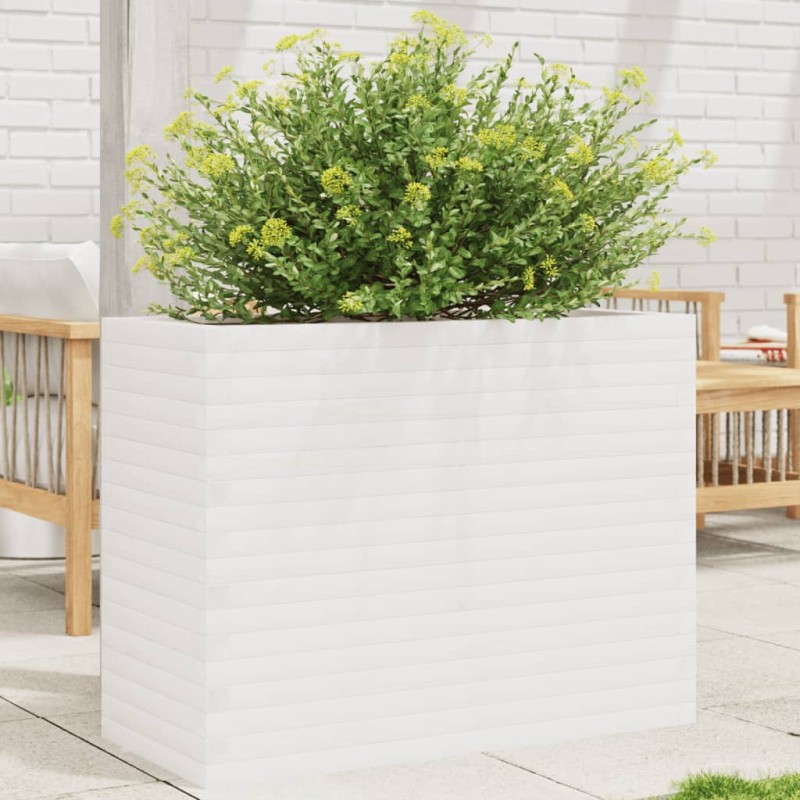 vidaXL Pflanzkübel Weiß 90x40x68,5 cm Massivholz Kiefer vidaXL Pflanzkübel Weiß 90x40x68,5 cm Massivholz Kiefer
