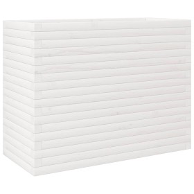 vidaXL Pflanzkübel Weiß 90x40x68,5 cm Massivholz Kiefer