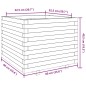 vidaXL Pflanzkübel Weiß 60x60x49,5 cm Massivholz Kiefer vidaXL Pflanzkübel Weiß 60x60x49,5 cm Massivholz Kiefer