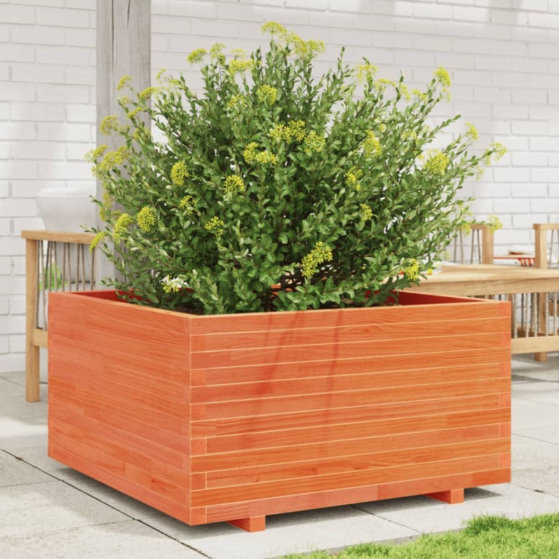 vidaXL Pflanzkübel Wachsbraun 90x90x49,5 cm Massivholz Kiefer vidaXL Pflanzkübel Wachsbraun 90x90x49,5 cm Massivholz Kiefer