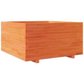 vidaXL Pflanzkübel Wachsbraun 90x90x49,5 cm Massivholz Kiefer