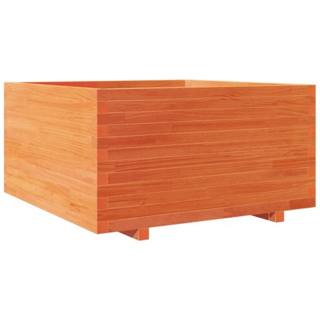 vidaXL Pflanzkübel Wachsbraun 90x90x49,5 cm Massivholz Kiefer
