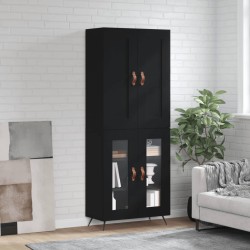 vidaXL Highboard Schwarz 69,5x34x180 cm Holzwerkstoff