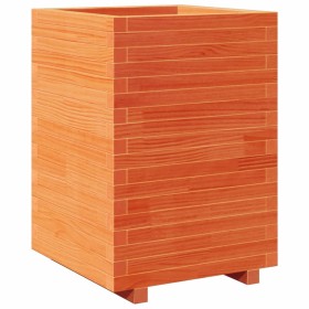vidaXL Pflanzkübel Wachsbraun 50x50x72,5 cm Massivholz Kiefer