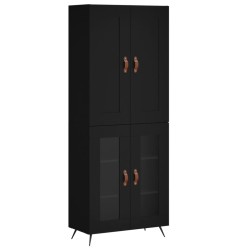 vidaXL Highboard Schwarz 69,5x34x180 cm Holzwerkstoff
