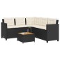 vidaXL Gartensofa in L-Form mit Tisch und Kissen Schwarz Poly Rattan vidaXL Gartensofa in L-Form mit Tisch und Kissen Schwarz Poly Rattan