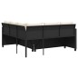 vidaXL Gartensofa in L-Form mit Tisch und Kissen Schwarz Poly Rattan vidaXL Gartensofa in L-Form mit Tisch und Kissen Schwarz Poly Rattan