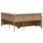 vidaXL Gartensofa in L-Form mit Tisch und Kissen Beige Poly Rattan vidaXL Gartensofa in L-Form mit Tisch und Kissen Beige Poly Rattan
