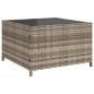 vidaXL Gartensofa in L-Form mit Tisch und Kissen Grau Poly Rattan vidaXL Gartensofa in L-Form mit Tisch und Kissen Grau Poly Rattan