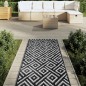 vidaXL Outdoor-Teppich Weiß und Schwarz 80x250 cm PP vidaXL Outdoor-Teppich Weiß und Schwarz 80x250 cm PP