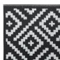 vidaXL Outdoor-Teppich Weiß und Schwarz 80x250 cm PP vidaXL Outdoor-Teppich Weiß und Schwarz 80x250 cm PP
