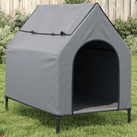 vidaXL Hundehütte Anthrazit Oxford-Gewebe und Stahl
