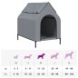 vidaXL Hundehütte Anthrazit Oxford-Gewebe und Stahl vidaXL Hundehütte Anthrazit Oxford-Gewebe und Stahl