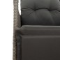 vidaXL Gartensessel Verstellbar mit Kissen Grau Poly Rattan vidaXL Gartensessel Verstellbar mit Kissen Grau Poly Rattan