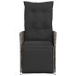 vidaXL Gartensessel mit Kissen 2 Stk. Verstellbar Grau Poly Rattan vidaXL Gartensessel mit Kissen 2 Stk. Verstellbar Grau Poly Rattan