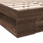 vidaXL Bettgestell mit Schubladen Braun Eichen-Optik 200x200 cm vidaXL Bettgestell mit Schubladen Braun Eichen-Optik 200x200 cm