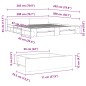 vidaXL Bettgestell mit Schubladen Braun Eichen-Optik 200x200 cm vidaXL Bettgestell mit Schubladen Braun Eichen-Optik 200x200 cm