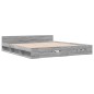 vidaXL Bettgestell mit Schubladen Grau Sonoma 180x200cm Holzwerkstoff vidaXL Bettgestell mit Schubladen Grau Sonoma 180x200cm Holzwerkstoff