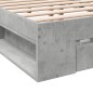 vidaXL Bettgestell mit Schubladen Betongrau 180x200 cm Holzwerkstoff vidaXL Bettgestell mit Schubladen Betongrau 180x200 cm Holzwerkstoff