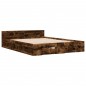 vidaXL Bettgestell mit Schubladen Räuchereiche 150x200cm Holzwerkstoff vidaXL Bettgestell mit Schubladen Räuchereiche 150x200cm Holzwerkstoff