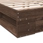 vidaXL Bettgestell mit Schubladen Braun Eichen-Optik 150x200 cm vidaXL Bettgestell mit Schubladen Braun Eichen-Optik 150x200 cm