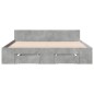 vidaXL Bettgestell mit Schubladen Betongrau 140x200 cm Holzwerkstoff vidaXL Bettgestell mit Schubladen Betongrau 140x200 cm Holzwerkstoff