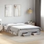 vidaXL Bettgestell mit Schubladen Grau Sonoma 140x200 cm Holzwerkstoff vidaXL Bettgestell mit Schubladen Grau Sonoma 140x200 cm Holzwerkstoff