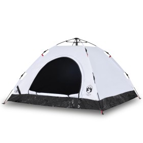vidaXL Campingzelt 5 Personen Weiß Verdunkelungsstoff Quick Release