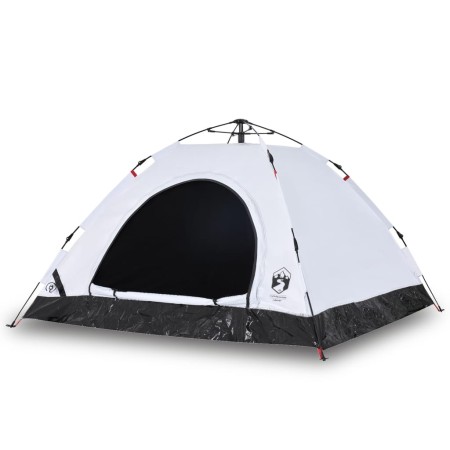 vidaXL Campingzelt 5 Personen Weiß Verdunkelungsstoff Quick Release