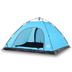 vidaXL Campingzelt 5 Personen Blau Quick Release