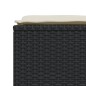 vidaXL Gartenhocker mit Kissen 4 Stk. Schwarz Poly Rattan vidaXL Gartenhocker mit Kissen 4 Stk. Schwarz Poly Rattan