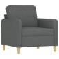 vidaXL 4-tlg. Sofagarnitur mit Kissen Dunkelgrau Stoff vidaXL 4-tlg. Sofagarnitur mit Kissen Dunkelgrau Stoff