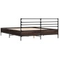 vidaXL Bettgestell Braun Eichen-Optik 120x200 cm Holzwerkstoff Metall vidaXL Bettgestell Braun Eichen-Optik 120x200 cm Holzwerkstoff Metall