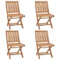 vidaXL Klappbare Gartenstühle mit Kissen 4 Stk. Massivholz Teak vidaXL Klappbare Gartenstühle mit Kissen 4 Stk. Massivholz Teak