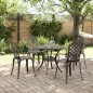 vidaXL 5-tlg. Garten-Essgruppe Bronzen Aluminiumguss vidaXL 5-tlg. Garten-Essgruppe Bronzen Aluminiumguss