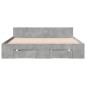 vidaXL Bettgestell mit Schubladen Betongrau 135x190 cm Holzwerkstoff vidaXL Bettgestell mit Schubladen Betongrau 135x190 cm Holzwerkstoff