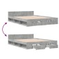 vidaXL Bettgestell mit Schubladen Betongrau 135x190 cm Holzwerkstoff vidaXL Bettgestell mit Schubladen Betongrau 135x190 cm Holzwerkstoff