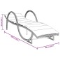 vidaXL Sonnenliege mit Auflage Grau 60x199x42 cm Poly Rattan vidaXL Sonnenliege mit Auflage Grau 60x199x42 cm Poly Rattan