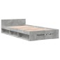 vidaXL Bettgestell mit Schublade Betongrau 100x200 cm Holzwerkstoff vidaXL Bettgestell mit Schublade Betongrau 100x200 cm Holzwerkstoff
