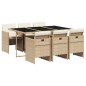 vidaXL 7-tlg. Garten-Essgruppe mit Kissen Beige Poly Rattan vidaXL 7-tlg. Garten-Essgruppe mit Kissen Beige Poly Rattan