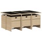 vidaXL 7-tlg. Garten-Essgruppe mit Kissen Beige Poly Rattan vidaXL 7-tlg. Garten-Essgruppe mit Kissen Beige Poly Rattan