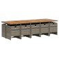 vidaXL 11-tlg. Garten-Essgruppe mit Kissen Grau Poly Rattan vidaXL 11-tlg. Garten-Essgruppe mit Kissen Grau Poly Rattan