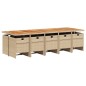 vidaXL 11-tlg. Garten-Essgruppe mit Kissen Beige Poly Rattan vidaXL 11-tlg. Garten-Essgruppe mit Kissen Beige Poly Rattan